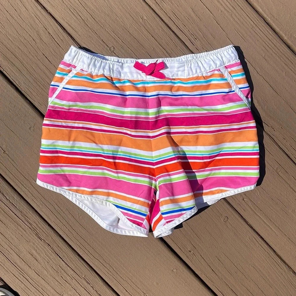 Lands End Striped girls swim shorts size 16